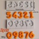 YY5955 İki Parça Numara Silikon Kalıp